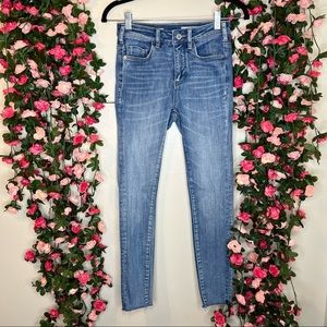 🌹Anthropologie Pilcro & the letterpress Blue Ultra High-Rise Skinny Jean 24P